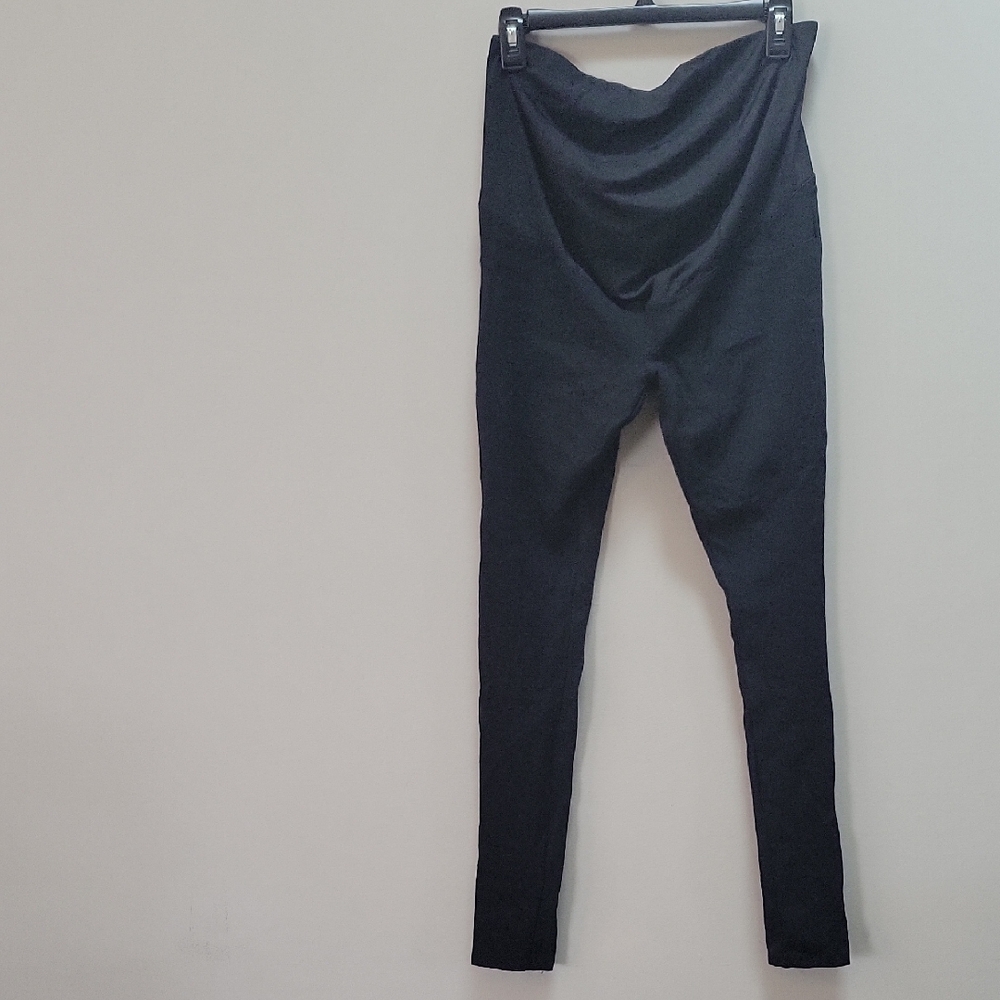 Black High-Waist Skinny Leggings - Maternity